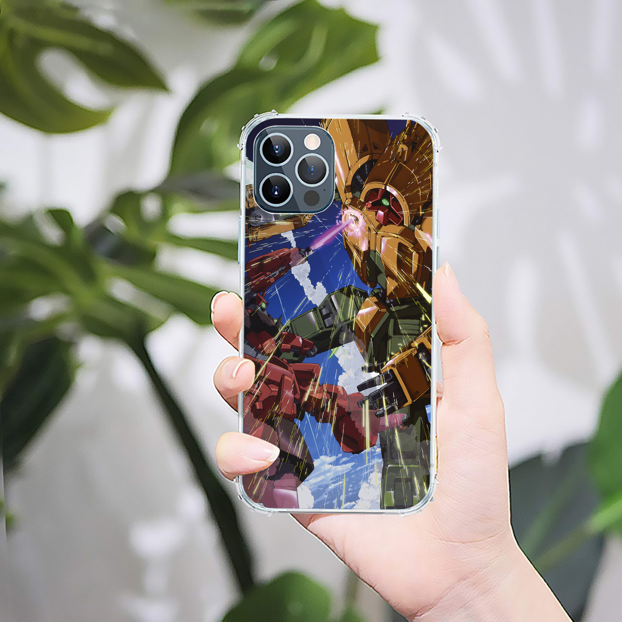 （画像用） 機動戦士ガンダム Mobile Suit Gundam 【iPhone 12シリーズ対応】透明スマホケース（クリアソフトケース）